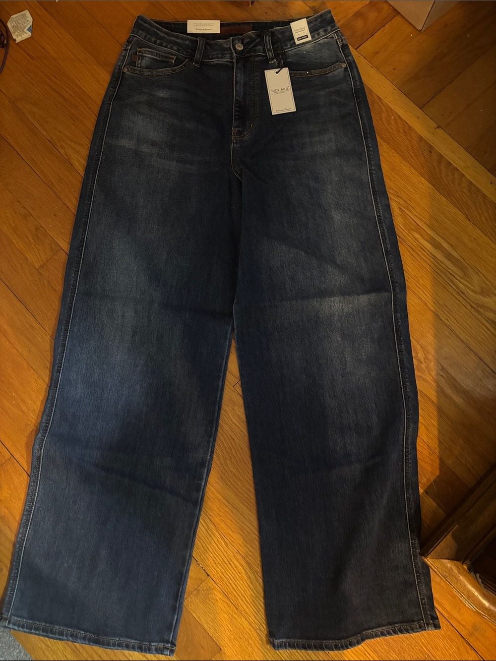 Judy Blue "Never Better" Dark Blue Wide-Leg Flare Jeans
